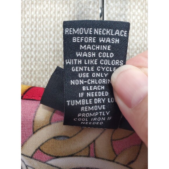 Maggie Barnes Red Chain Print Stretchy Button-Up Jacket with Tank Top Size 2X - Picture 9 of 10